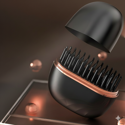 Mini Hårkam Med Värmefunktion - Nordic Glowing